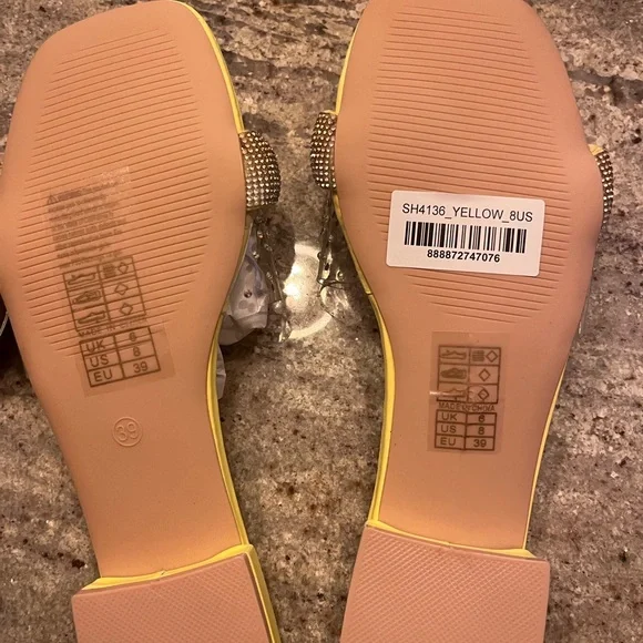 London Rag Old Flame Low Strack Heel Sandals - Picture 4 of 5